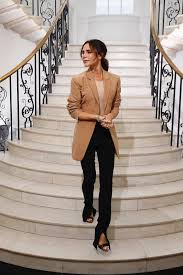 Clothing is typically made of fabrics or textiles but over time has included garments made from animal skin or other thin. Every Girl In London Is Wearing This Timeless Blazer Trend Blazer Outfits For Women Tan Blazer Outfits Victoria Beckham
