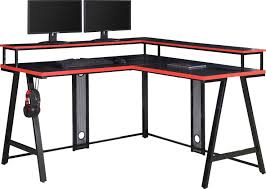 Gaming Desk Gamingdesk Brei Black Red Gaming Desk In 2020 Gaming Desk Gaming Desk Black Red Furniture