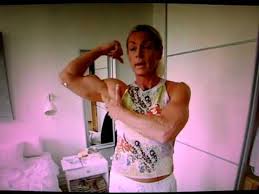 Maybe you would like to learn more about one of these? Strong Woman Flexing Her Biceps On Tv By Avishai888