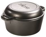 L8DD3 Logic 5-Quart Double Dutch Oven and Casserole with Skillet Cover (Cast iron) Lodge