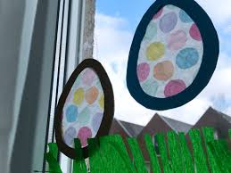 Fensterbilder von bilderwelten machen's möglich. Ostereier Fensterbild Basteln Fuer Kinder Milch Mehr