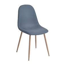Round dining table leg and metal chair leg for restaurant. Set Of 4 Eames Style Side Chair Metal Legs Fabric Cushion Seat And Back For Dining Room Chairs In Blue Buy Online In Moldova At Moldova Desertcart Com Productid 46773185