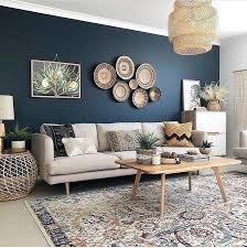 40 Gorgeous Living Room Wall Decor Ideas Zyhomy Blue Accent Walls Accent Walls In Living Room Shabby Chic Decor Living Room