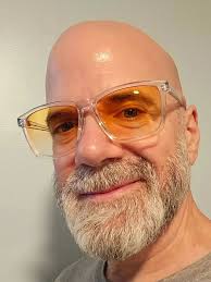 Orange Oversized Grandpa Square Eyeglasses