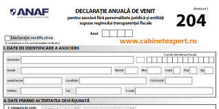 • pentru contribuabii care isi incep activitatea in cursul anului fiscal Opanaf 97 2019 Formularul 204 DeclaraÈ›ia AnualÄƒ De Venit Pentru Asocieri Mo 67 2019 Cabinetexpert Ro Blog Contabilitate