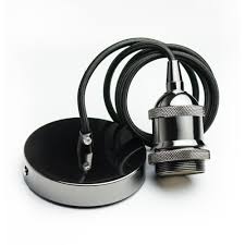 Free shipping and free returns on eligible items. Light Pendant Cord Kit E26 Black Chrome Vintage Bulb Holder Ceiling Ro National Engraver