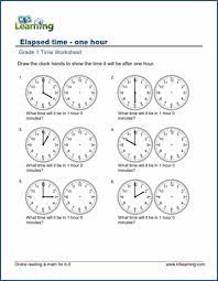 They're great for children to help with their. Elapsed Time Worksheets What Time Will It Be In One Hour K5 Learning