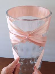 Twisted Ribbon And Bow Wrapped Vase Twisted Ribbons Vases Decor Diy Vase