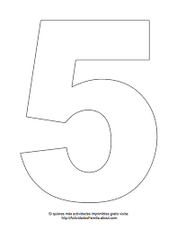 Numero 5 Para Colorear