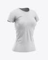 Download Women S Heather Slim Fit T Shirt Mockup Front Half Side View In Apparel Mockups On Yellow Images Object Mockups