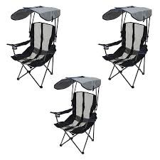 Swimways Premium Portable Camping Folding Lawn Chair With Canopy 3 Pack Lowes Com In 2020 Lawn Chairs Swimways Canopy