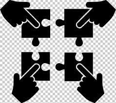 Puzzle black web icon with golden border isolated on white background. Computer Icons Collaboration Teamwork Png Clipart Angle Black Black And White Brand Collaboration Free Png Download
