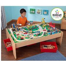 Kidkraft Waterfall Mountain Train Set Table With 120 Accessories Included Walmart Com Wooden Train Table Train Set Table Train Table