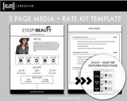 2-Page Media Kit Rate Sheet Template For Instagram