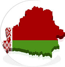 Belarus, officially the republic of belarus, is a landlocked country in eastern europe.it is bordered by russia to the east and northeast, ukraine to the south, poland to the west, and lithuania and latvia to the northwest. Bol Com Wandcirkel Vlag Wit Rusland Vorm En Nationale Vlag Vanrepubliek Wit Rusland 90 Cm