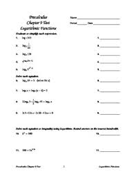 Maybe you would like to learn more about one of these? Logarithms Worksheet Precalculus
