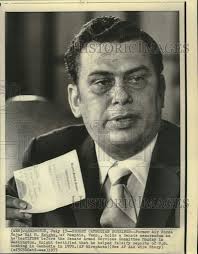 1973 Press Photo Major Hal Knight testifies at Senate Armed Services  Committee