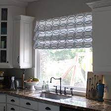 Design stencils can be held with adhesive spray. Home Dzine Craft Ideas How To Paint A Roman Blind Or Curtain