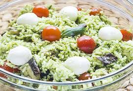 Salade De Riz Au Pesto Aubergines Et Tomates Cerises Ww Salade De Riz Repas Estival Salade