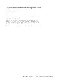 Achievement Congratulations Letter Example Of A Congratulations Letter To Send To An Associate Who Has Achieved Cer Letter Example Lettering Letter Templates