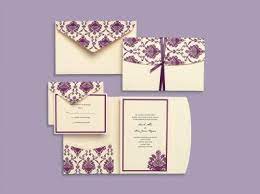Michaels Com Wedding Department Brides Purple And Ivory Elegant Pocket Invitatio Purple Wedding Invitations Wedding Invitations Diy Ivory Wedding Invitations