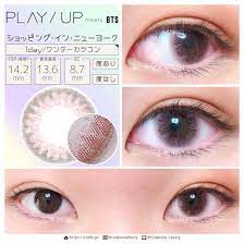 プレイアップワンデー ショッピング イン ニューヨーク bts 装着画像 カラコンレポ コンタクトレンズ カラコン ワンデー
