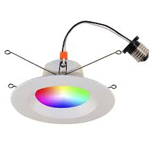 Bazz Smart Home Matte White Led Remodel And New Construction Recessed Light Kit Fits Opening 6 In In The Recessed Light Kits Department At Lowes Com