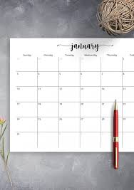 Suitable for appointments and engagements, as a monthly planner (or weekly planner). January 2021 Calendar Download Printable Templates Pdf