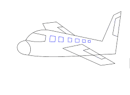 As the airplane is drawn in 3/4 view make it's body wider towards the front and narrower towards the back. How To Draw An Airplane Really Easy Drawing Tutorial