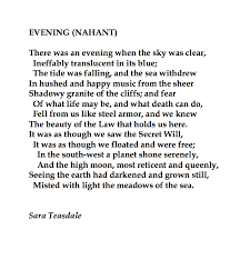 Evening Sara Teasdale Rerefence American Poetry 1922 A Miscellany Gutenberg Org Sara Teasdale Pretty Words American Poetry