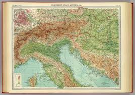 Across the alps by train a feast of scen. Northern Italy Austria C David Rumsey Historical Map Collection