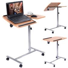 Laptop Overbed Table Adjustable Rolling Portable Mobile Hospital Tray Stand Cart Laptop Desk Laptop Table Portable Desk