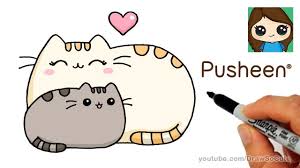 Easy, step by step d. How To Draw Pusheen With Mom Easy Mother S Day How To Draw Pusheen Cute Drawings Pusheen Cat Coloring Pages