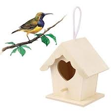 Aqueenly bird houses for outside, 6 pack unfinished wood hanging birdhouse kit bird lover gifts to paint for arts & diy craft. Loneflash Wooden Bird House Outside Indoors Hanging Kits For Children Adults Decorative Birdhouse Home Decoration Outdoors Feeder For Birds Bluebird Bird House Decorative Bird Houses Bird Houses