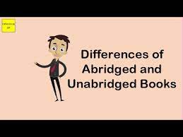 We did not find results for: Differences Of Abridged And Unabridged Books Youtube