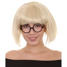 HPO Fashion Edna Multiple Colors Halloween Costume Wig with Bob and Bangs