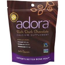 The best part of eating for. Adora Calcium Supplement 500 Mg Rich Dark Chocolate 30 Piece S By Thompson Candy At The Vitamin Shoppe