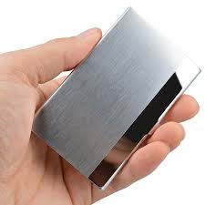Available now in a number of classic colors to fit your style and brand. Buy Pocket Stainless Steel Metal Business Card Holder Case Id Credit Wallet Silver Online In Taiwan 815599384