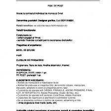 Cod cor 1221 conducători in domeniul vanzări si marketing. Fisa De Post Designer Grafica Cod Cor 216601 Nl2zz94jy5l8