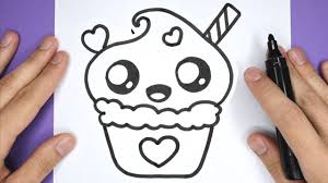 How to draw a cute cake? How To Draw A Super Cute And Super Easy Cupcake Happy Drawings Social Useful Stuff Handy Tips
