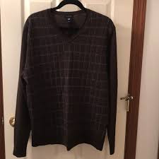 mens gap brown wool sweater size xl