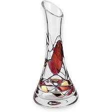 Vintage gold glass pitcher and glasses. Quality Ruby Mosaic Angled Flower Bud Glass Vase Mouth Blown Hand Decorated Glass Ideal Ruby Wedding 40th Wedding 17cm Amazon Co Uk Kitchen Home