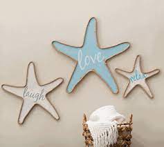 Wood Starfish Wall Art Set Of 3 Starfish Wall Art Starfish Wall Decor Bedroom Beach Theme