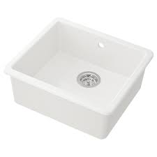 Actual left to right length (in.): Havsen Inset Sink 1 Bowl White Ikea