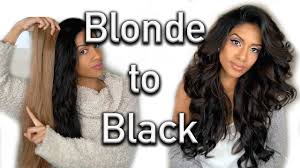 Follow the instruction leaflet and read the safety information. Blonde To Black Hair Color Like A Professional Hair Tutorial Ariba Pervaiz Youtube