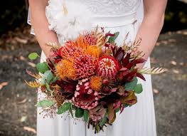 Brides love march weddings for their budget friendly options. Native Bouquets For Australian Brides