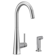 Moen's duralast® cartridges aid in providing precise temperature control. Moen 7870 Sleek Single Handle Kitchen Faucet With Spray Chrome
