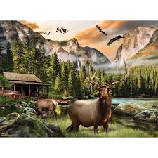 Animal jigsaw puzzles 1000 pieces. Puzzle Nigel Hemming Elk Country Sunsout 49004 1000 Pieces Jigsaw Puzzles Forest Animals Jigsaw Puzzle