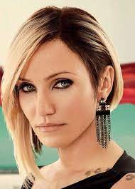 Cameron Diaz Assymetrical Bob Short Hair Styles For Round Faces Cameron Diaz Hair Hair Styles