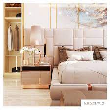bedroom is dominated by marble the bedrooms take a more welcoming approach and rich brass accents custom made furniture furniture design furniture